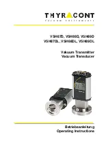 Thyracont VSH87D Operating Instructions Manual preview