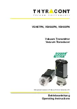 Preview for 1 page of Thyracont VSH87PN Operating Instructions Manual