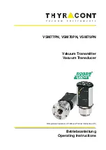 Thyracont VSM77PN Operating Instructions Manual preview