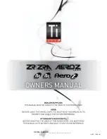 Ti Lite AERO Z Owner'S Manual preview