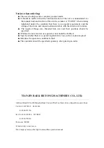 Предварительный просмотр 12 страницы TIANJIN BAILI ERTONG MACHINERY NQB1 Operation Manual