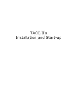 Preview for 1 page of Tidel TACC-IIa Installation And Startup