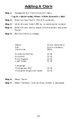 Preview for 27 page of Tidel TACC Quick Reference Manual