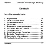 Preview for 37 page of Tieman Optelec Traveller+ User Manual