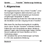 Preview for 39 page of Tieman Optelec Traveller+ User Manual