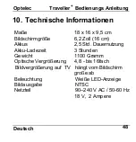 Preview for 48 page of Tieman Optelec Traveller+ User Manual