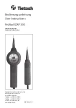 Preview for 1 page of Tietzsch Prufball ZAP 350 User Instructions