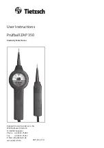 Preview for 9 page of Tietzsch Prufball ZAP 350 User Instructions