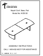 Tiffany Industries Napoli Conf. Base, Pair Assembly Instructions Manual preview