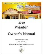 Tiffin Motorhomes 2011 Phaeton Owner'S Manual preview