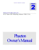 Предварительный просмотр 2 страницы Tiffin Motorhomes 2011 Phaeton Owner'S Manual