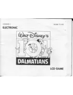 Tiger Electronic Toys Walt Disney's Dalmatians 72-503 Instructions Manual preview