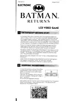 Tiger Electronics Batman Returns 78-507 Instructions Manual preview