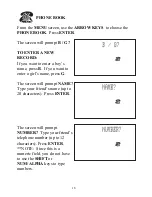 Preview for 16 page of Tiger Electronics Dear Diary SnapShot Organizer 71-555 Instruction Manual