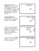 Preview for 17 page of Tiger Electronics Dear Diary SnapShot Organizer 71-555 Instruction Manual