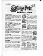 Tiger Electronics GigaPet 70-139 Instruction Manual preview