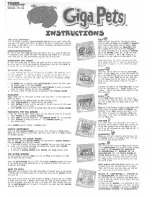 Tiger Electronics GigaPets Taz Mania 70-146 Instruction Manual preview