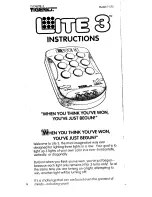 Preview for 1 page of Tiger Electronics Lite 3 7-575 Instructions Manual