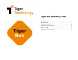 Tiger Technology Tiger Box Assembly Manual предпросмотр