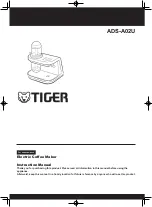 Preview for 1 page of Tiger ADS-A02U Instruction Manual