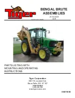 Предварительный просмотр 1 страницы Tiger BENGAL BRUTE JD 62-6420 CAB Operating Instructions Manual