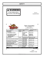 Preview for 29 page of Tiger BENGAL BRUTE Mounting And Operating Instructions