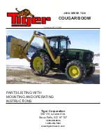 Tiger COUGAR BOOM Mounting And Operating Instructions preview