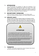 Preview for 4 page of Tiger DH20T Operator'S Manual And Spare Parts