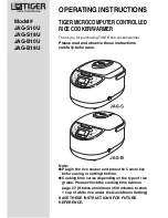 Предварительный просмотр 1 страницы Tiger JAG-B10U Operating Instructions Manual