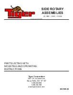 Tiger JD 5065 / 5085 - 5105M Mounting And Operating Instructions preview