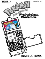 Tiger Pokedex Deluxe Instructions Manual preview