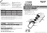 Tiger PWO-A Series Instructions предпросмотр