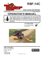 Preview for 1 page of Tiger RBF-14C Operator'S Manual