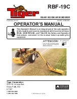 Preview for 1 page of Tiger RBF-19C Operator'S Manual