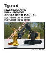 Предварительный просмотр 1 страницы Tigercat X822E Operator'S Manual