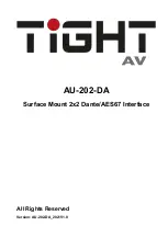 Preview for 1 page of TiGHT AV AU-202-DA Manual