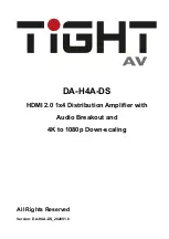 TiGHT AV DA-H4A-DS Quick Start Manual preview