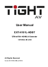 Preview for 1 page of TiGHT AV EXT-H101L-HDBT User Manual