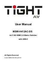 Preview for 1 page of TiGHT AV MSW-H412AC-DS User Manual