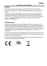 Preview for 2 page of TiGHT AV SW-H411AU-BYOD User Manual