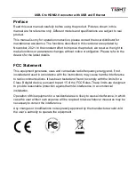 Preview for 2 page of TiGHT AV VC-C101U-ETH User Manual