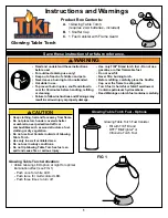 tiki Glowing Table Torch Instructions And Warnings preview