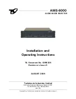 Preview for 1 page of TIL AMS-6000 Installation And Operating Instructions Manual