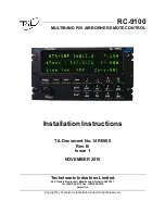 Preview for 1 page of TIL RC-9100 Installation Instructions Manual