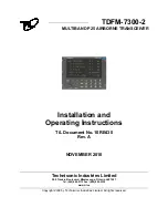 TIL TDFM-7300-2 Installation And Operating Instructions Manual preview