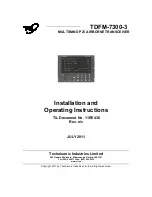 TIL TDFM-7300-3 Installation And Operating Instructions Manual preview