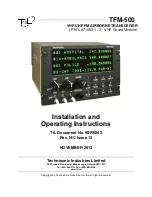 TIL TFM-500 Installation And Operating Instructions Manual preview