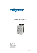 Preview for 1 page of TILLQUIST LQT400 User Manual