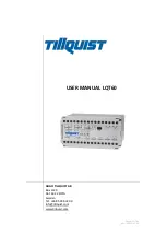 TILLQUIST LQT60 User Manual preview