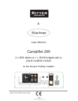 Предварительный просмотр 1 страницы Tilman Ritter Camplifier 90 User Manual